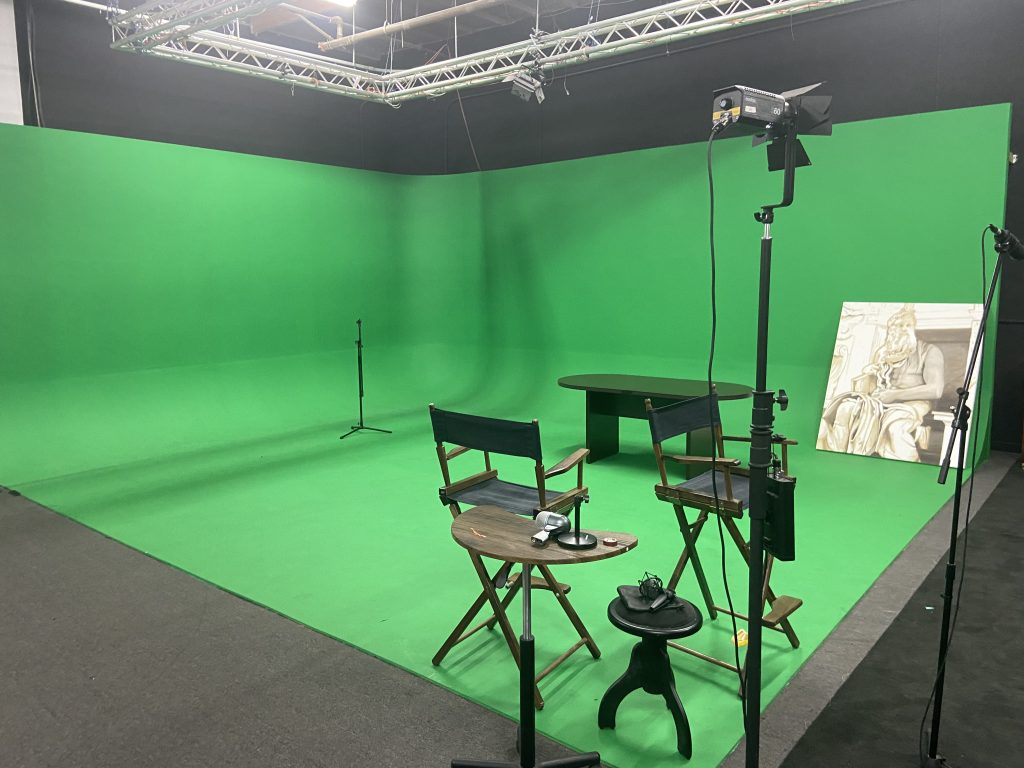 Broadcast-ready production studio with full lighting rig β Southern California